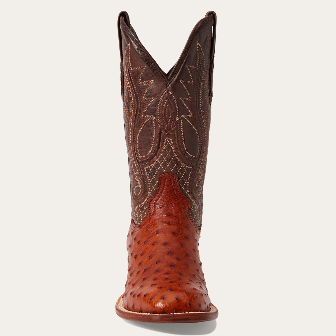 Ozzy Ostrich Boot Brown | Men Stetson Exotics