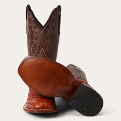 Ozzy Ostrich Boot Brown | Men Stetson Exotics