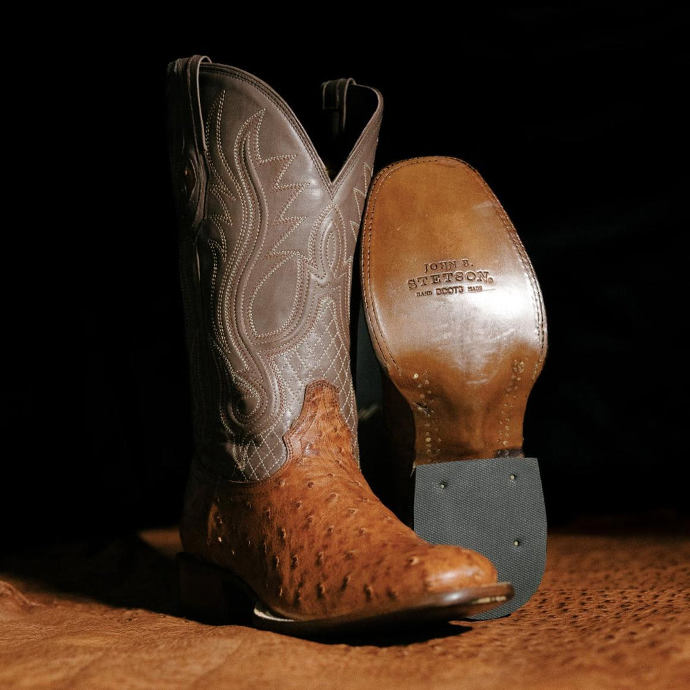 Ozzy Ostrich Boot Brown | Men Stetson Western