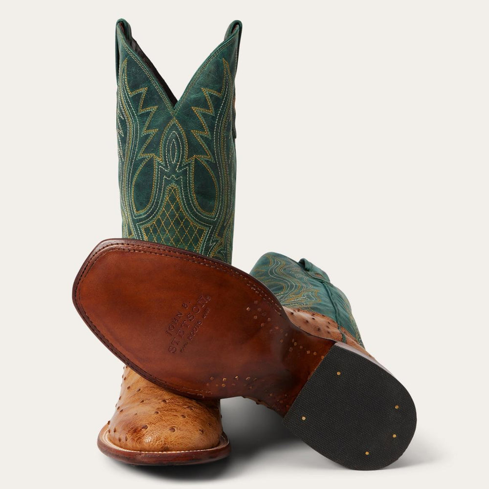 Ozzy Ostrich Boot Tan | Men Stetson Western
