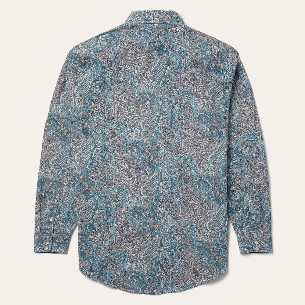 Paisley Western Shirt Green | Men Stetson Western Shirts