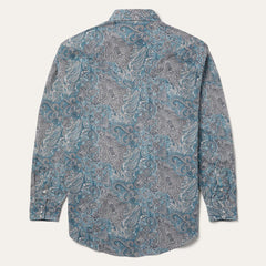 Paisley Western Shirt Green | Men Stetson Western Shirts