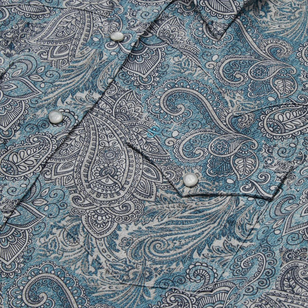 Paisley Western Shirt Green | Men Stetson Western Shirts