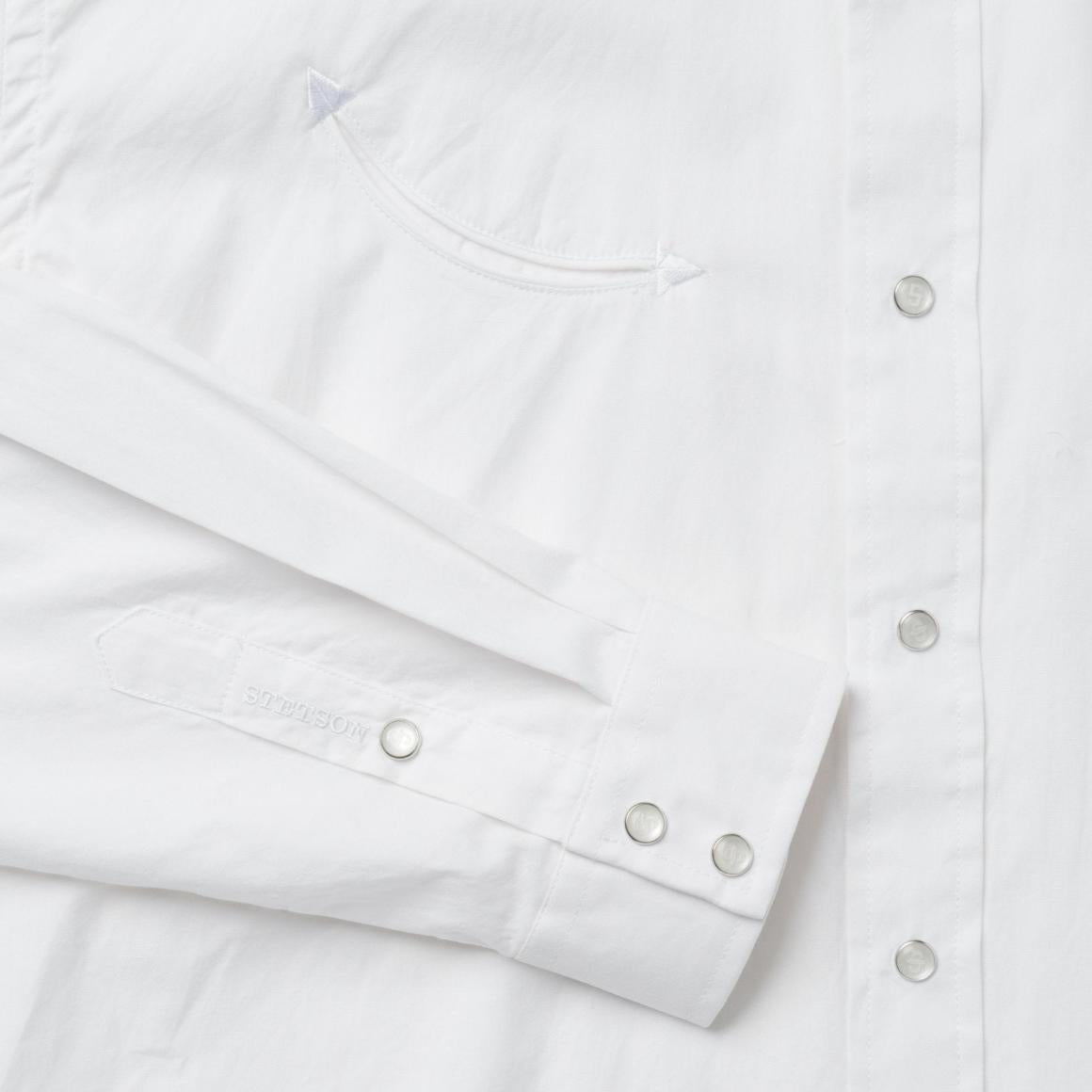 Pin Point Oxford Shirt White | Men Stetson Classic Cut