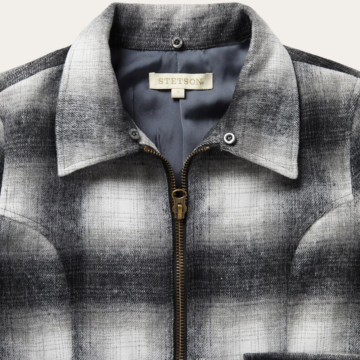 Plaid Cropped Jacket Black | Women Stetson Jackets