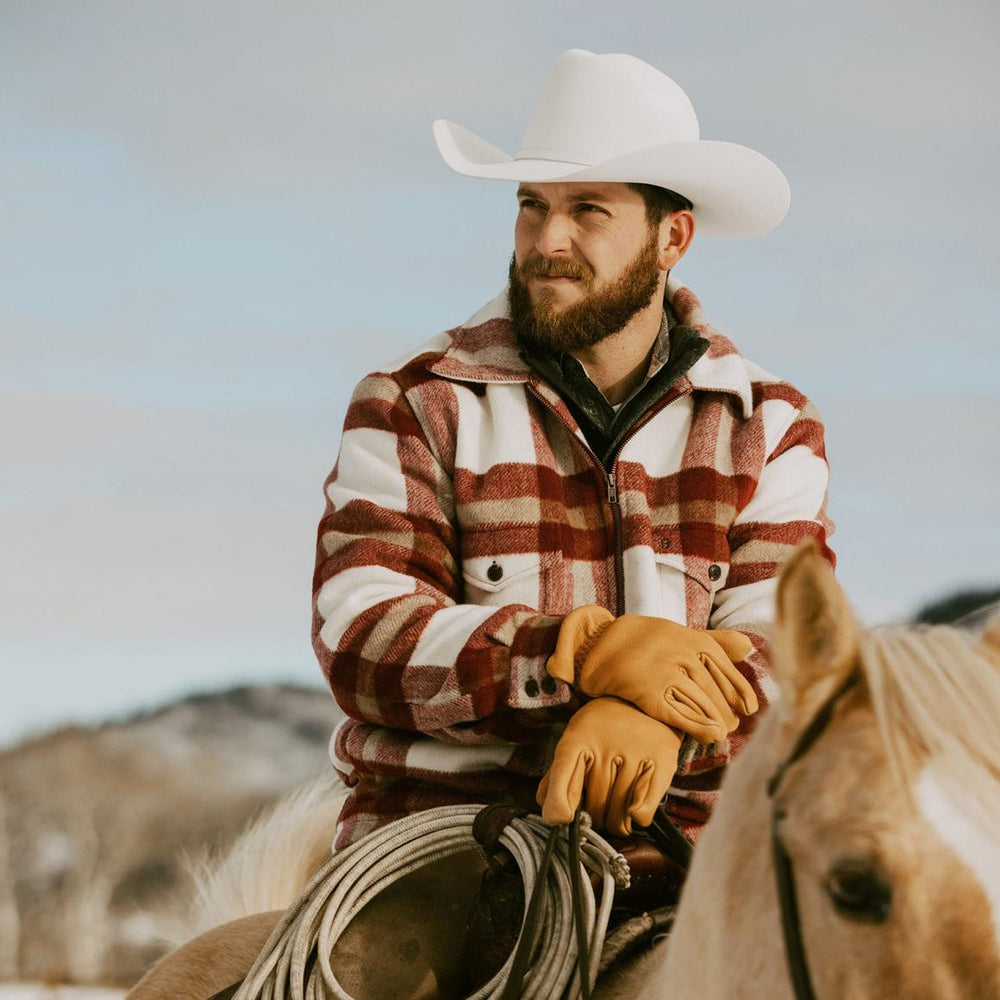 Plaid Lined Jac-Shirt Red | Men Stetson Flannel Shirts