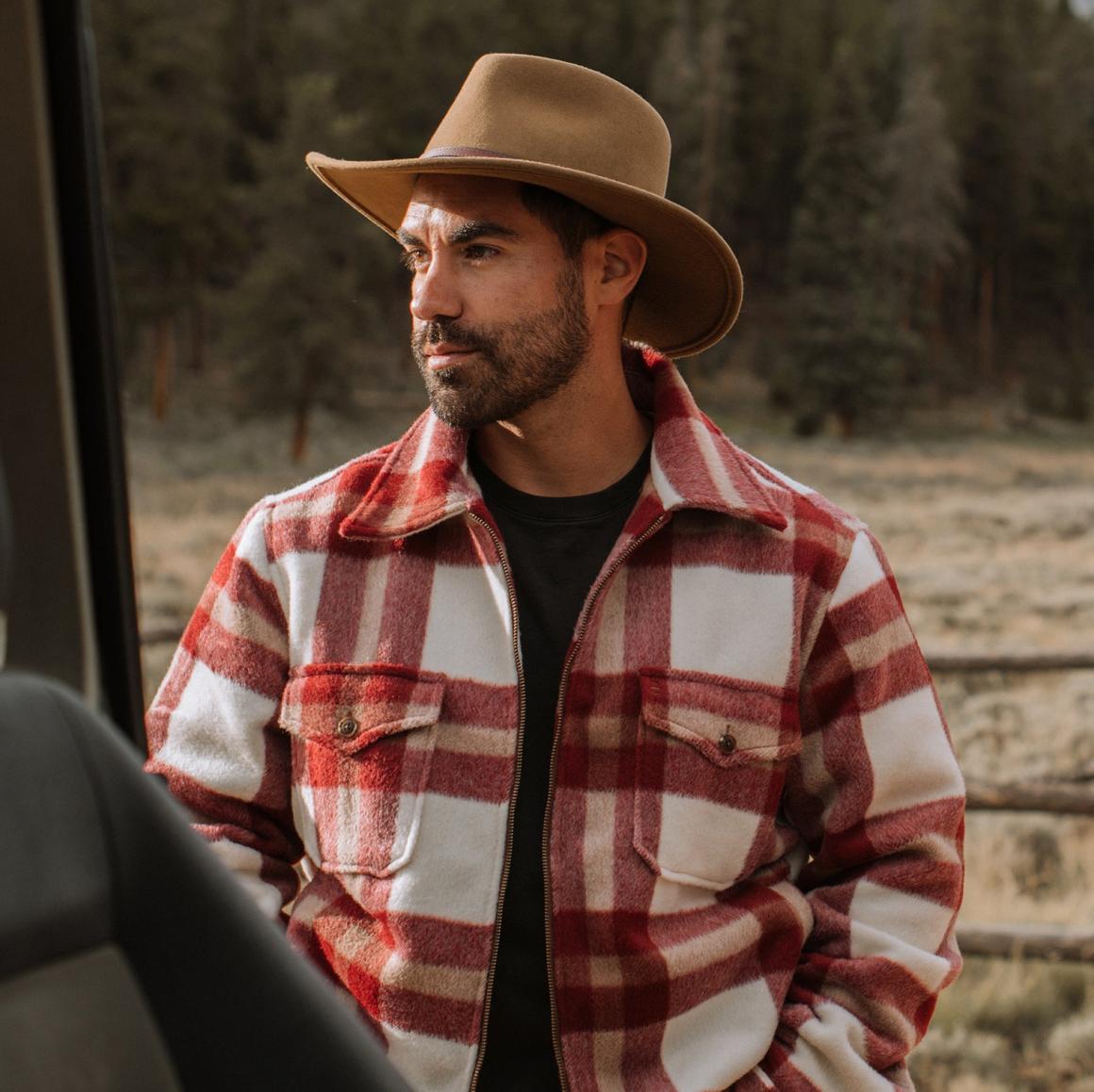 Plaid Lined Jac-Shirt Red | Men Stetson Jackets
