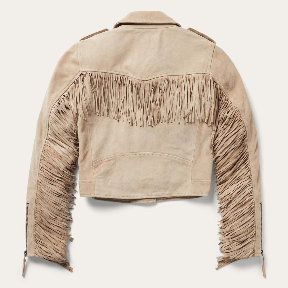 Premium Suede Moto Jacket Tan | Women Stetson Jackets