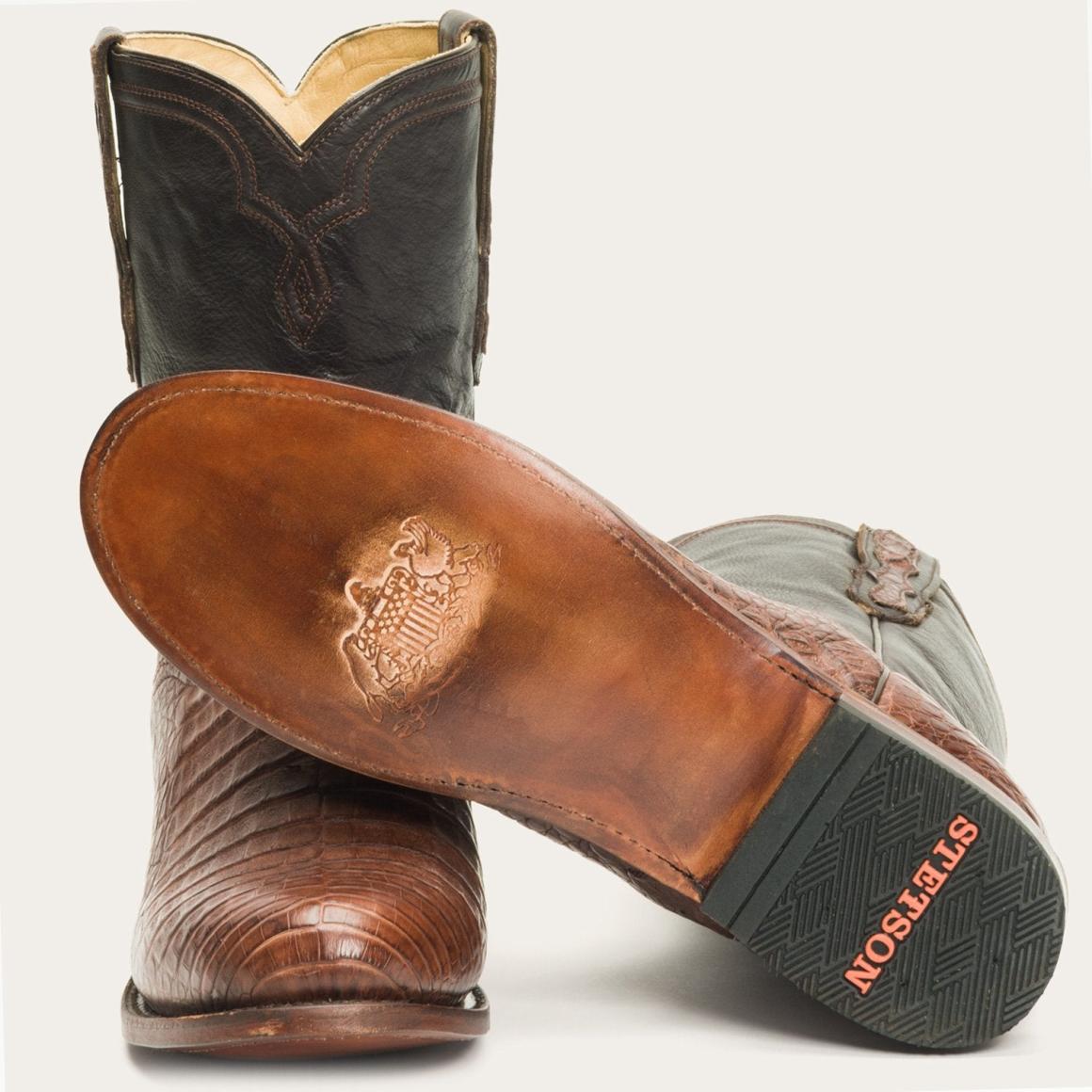 Puncher Exotic Boots Brown | Men Stetson Western