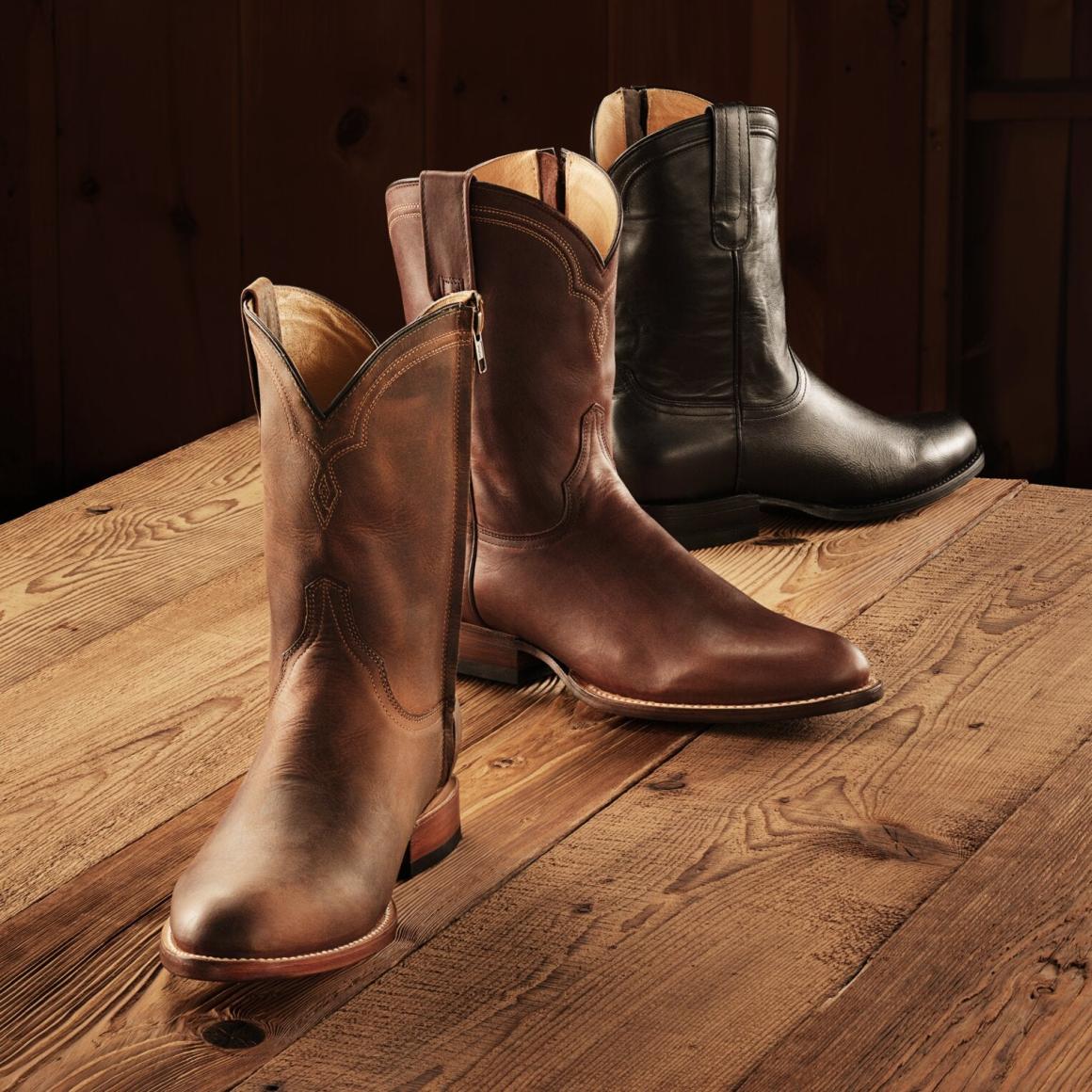 Rancher Zip Roper Burnished Black | Men Stetson Ropers