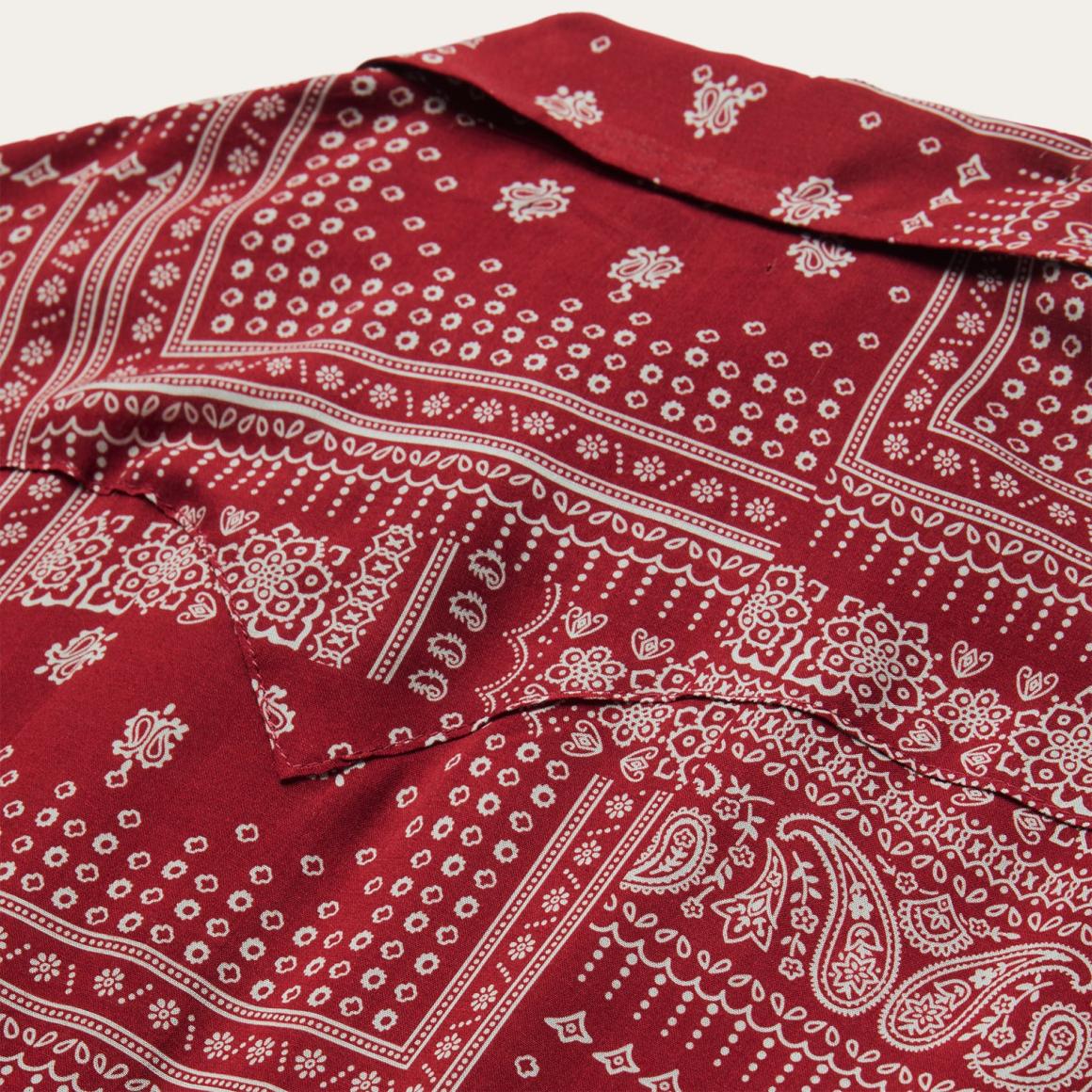 Red Bandana Patchwork Shirt Red | Women Stetson Western Shirts
