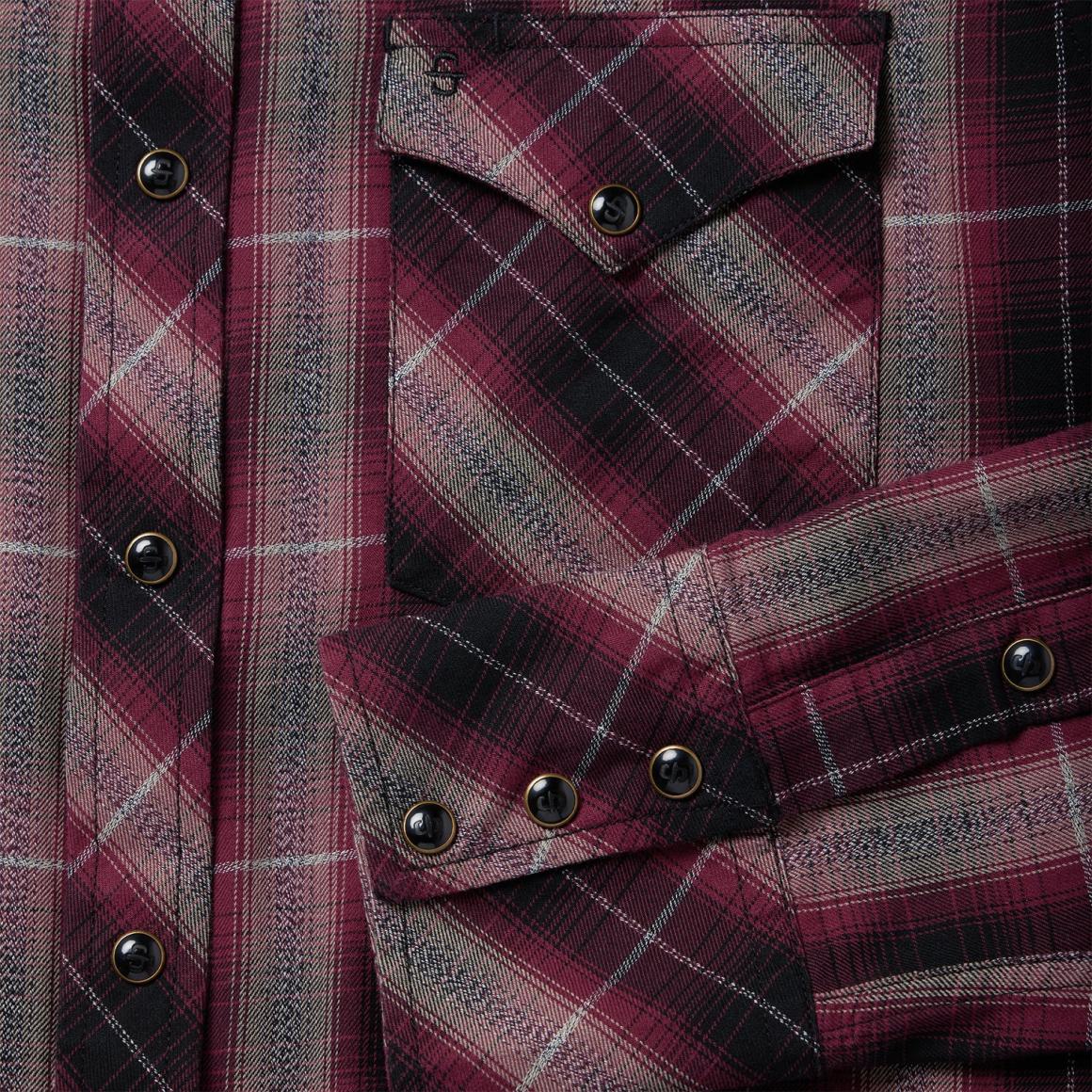 Red Marl Plaid Western Shirt Red | Men Stetson Modern Cut