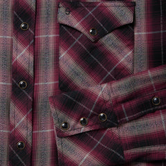Red Marl Plaid Western Shirt Red | Men Stetson Western Shirts