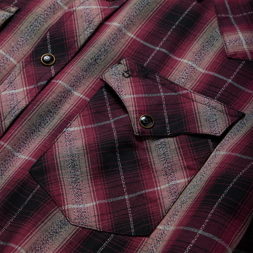 Red Marl Plaid Western Shirt Red | Men Stetson Western Shirts