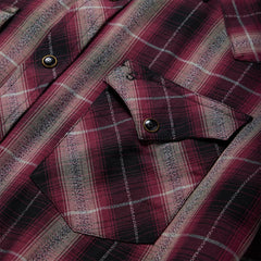 Red Marl Plaid Western Shirt Red | Men Stetson Western Shirts