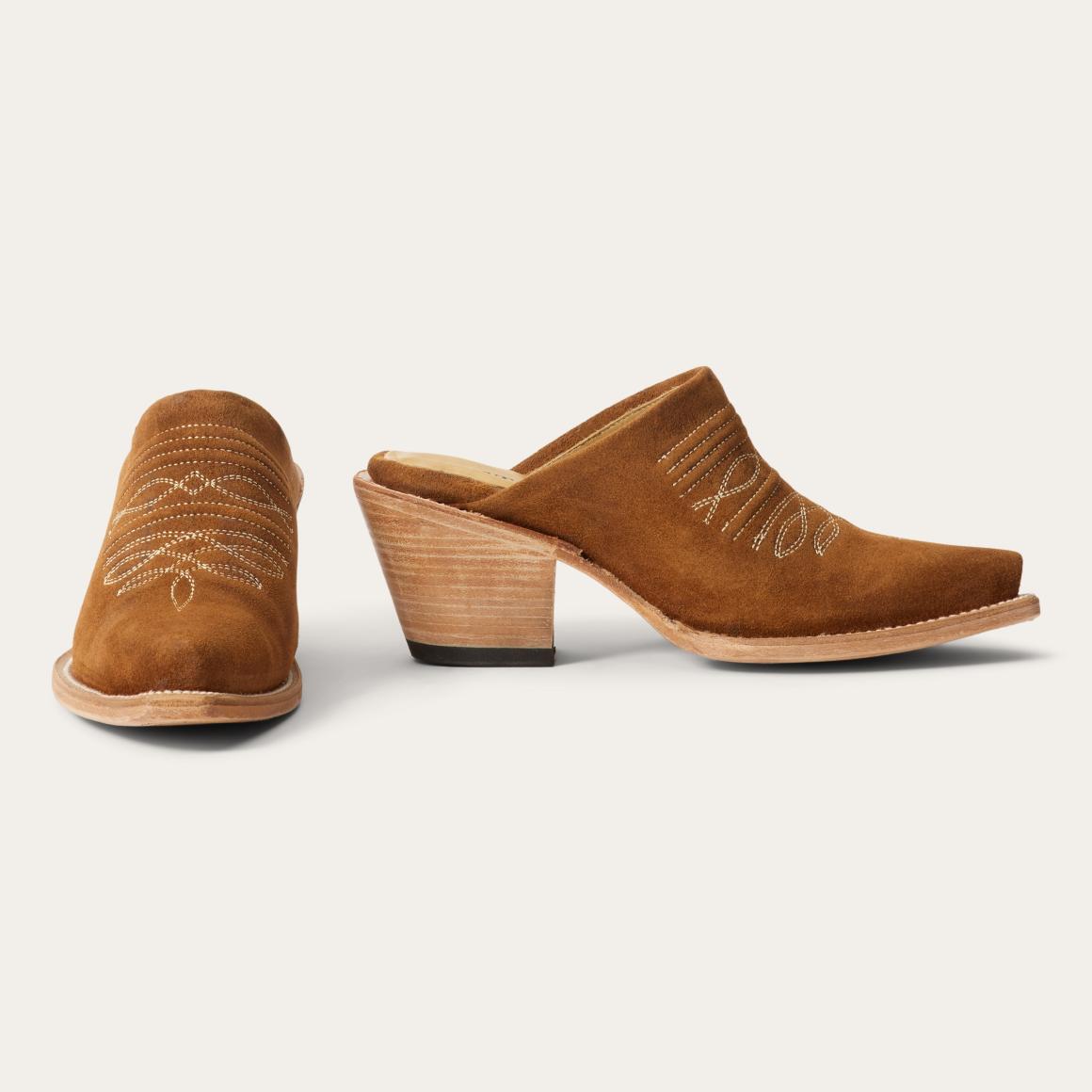 Reed Western Mules Brown | Women Stetson Shorties