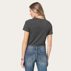 Riding Into The Sunset Graphic Tee Grey | Women Stetson Tees