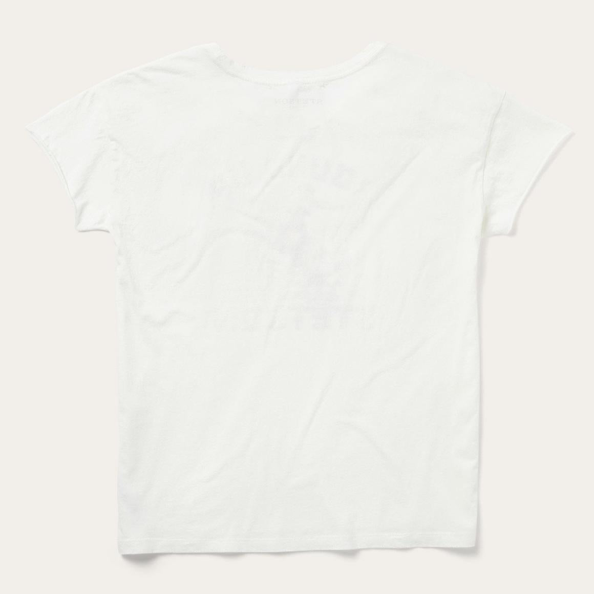 "Round Up" Stetson Vintage Tee White | Women Stetson Tees