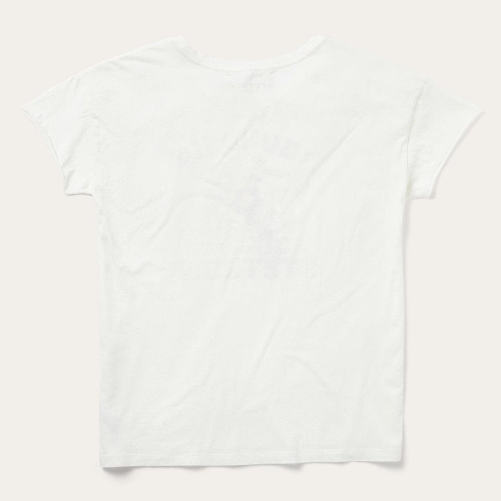 "Round Up" Stetson Vintage Tee White | Women Stetson Tees