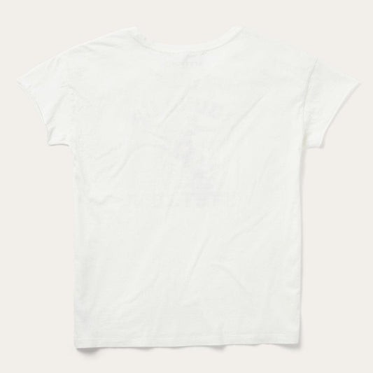 "Round Up" Stetson Vintage Tee White | Women Stetson Tees