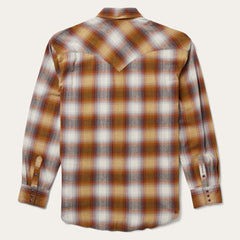 Rust Plaid Flannel Western Shirt Brown | Men Stetson Flannel Shirts
