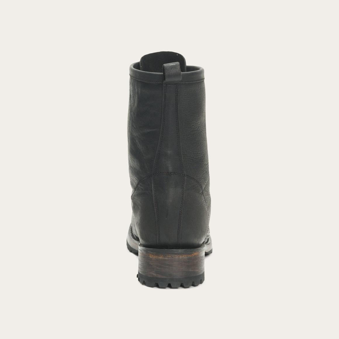 Sam Lace Up Black Leather | Women Stetson Shorties