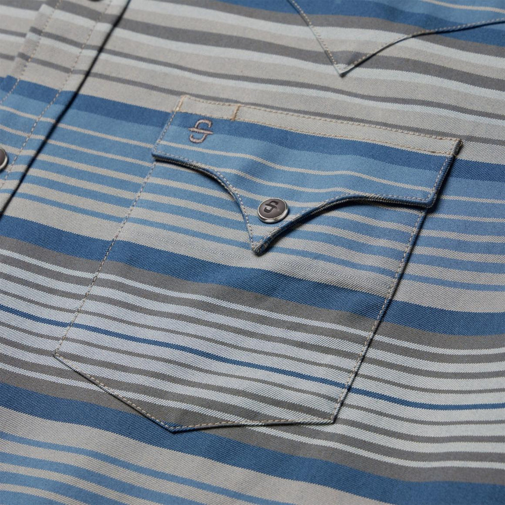Serape Stripe Western Shirt Blue | Men Stetson Western Shirts