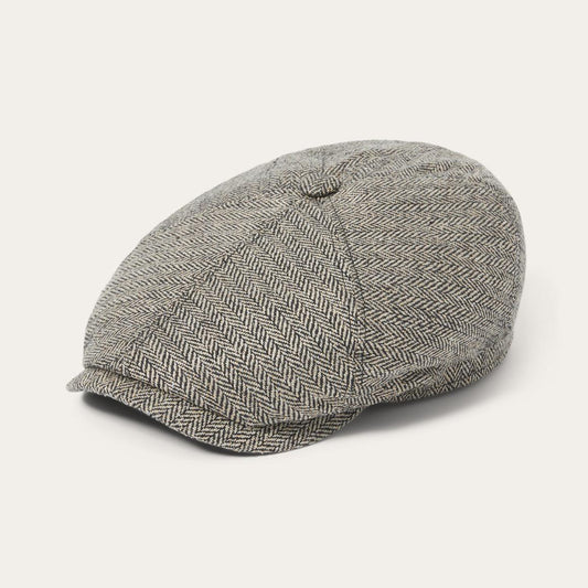 Silk Six-Panel Cap Black/brown Herringbone | Men/Women Stetson Caps &amp; Truckers