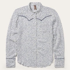 Stars Print Western Shirt White | Women Stetson Western Shirts