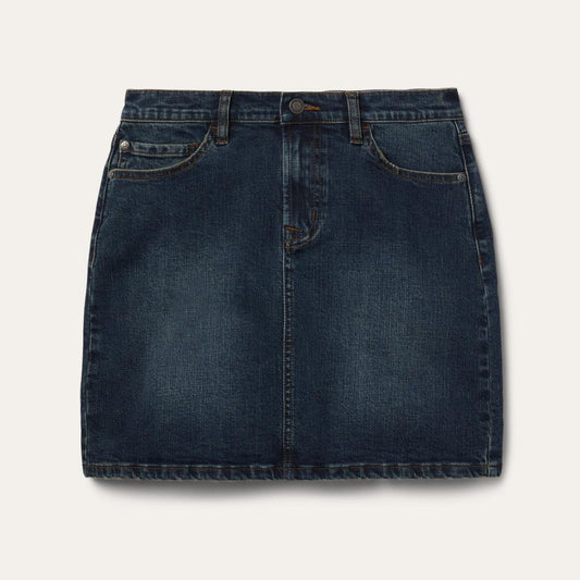 Stretch Denim 5-Pocket Skirt Blue | Women Stetson Skirts &amp; Shorts