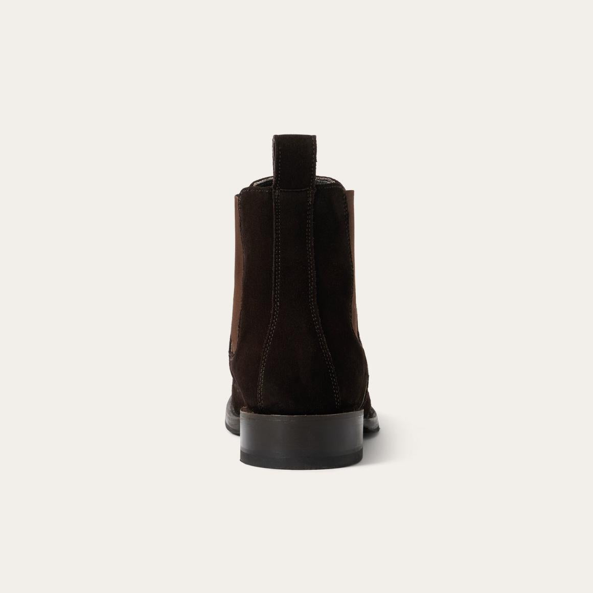 Suede Beat Chelsea Boot Dark Brown | Men Stetson Chukka