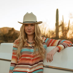 Sunset Serape Print Western Shirt Multi | Women Stetson Western Shirts