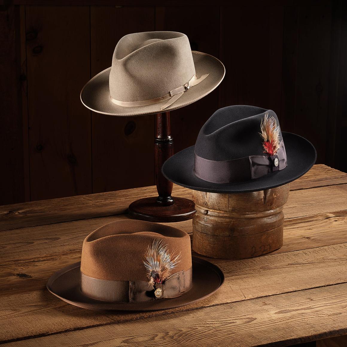 Temple Fedora Navy | Men/Women Stetson Fedora