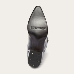 Tina Black &amp; White Flame Embroidered Cowboy Boot Black | Women Stetson Western