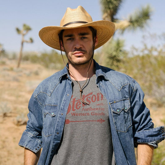 Vintage Arrow Graphic Tee Grey | Men Stetson Tees