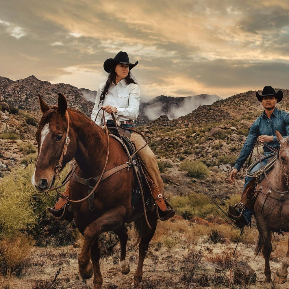 Western Embroidered Denim Shirt White | Women Stetson Western Shirts