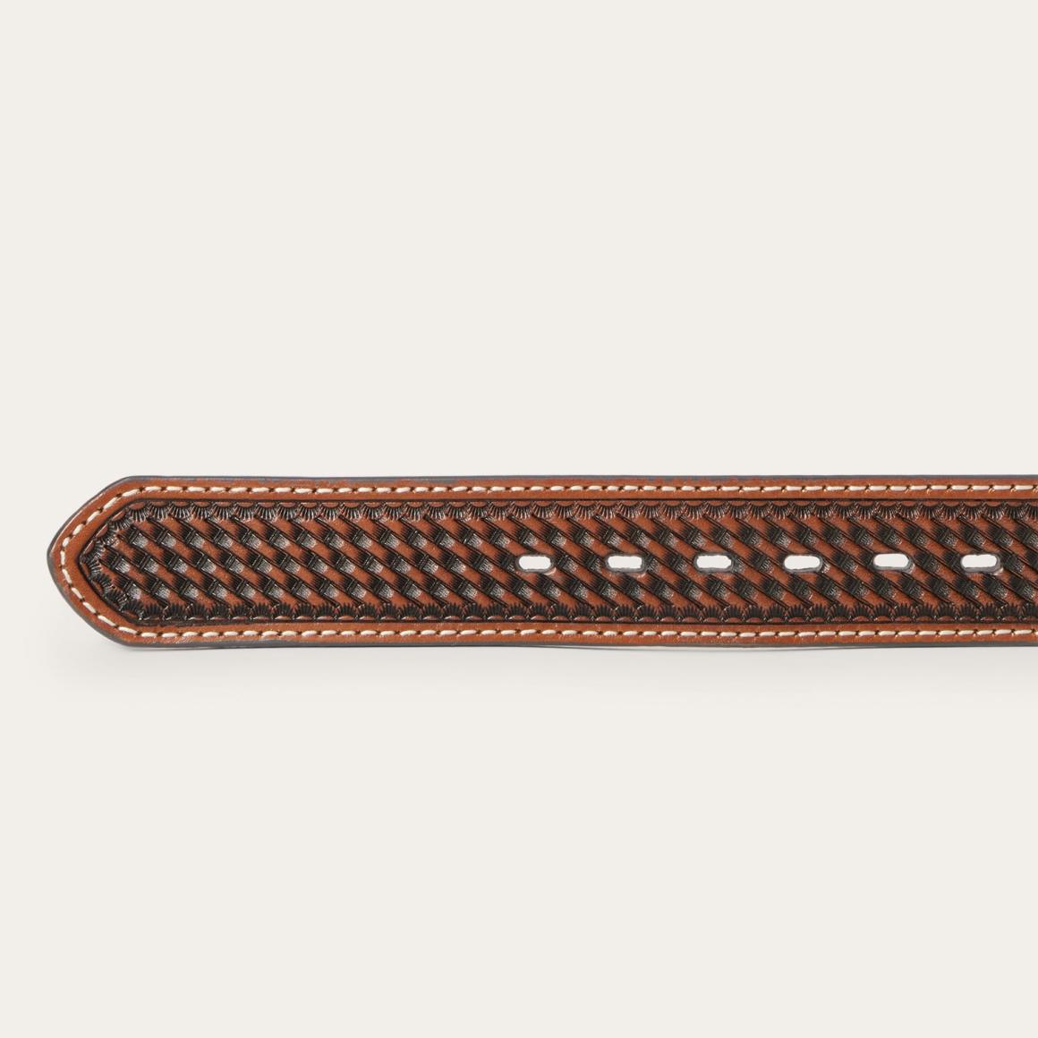 Western Icons Tooled Belt Cognac | Men Stetson Belts