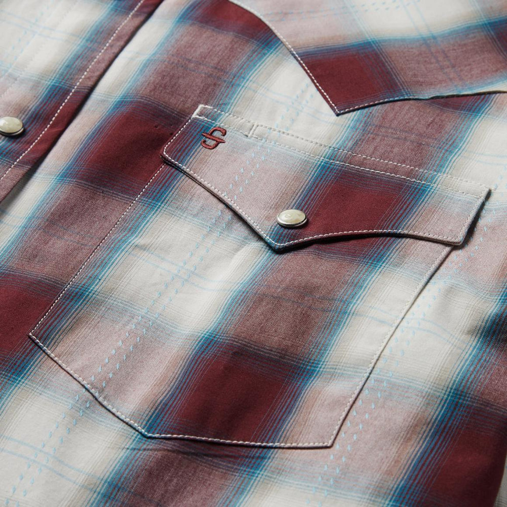 Wine Plaid Shirt Wine | Men Stetson Western Shirts