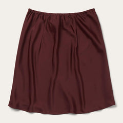 Wine Satin Skirt Red | Women Stetson Skirts &amp; Shorts