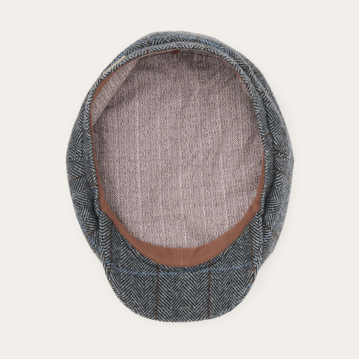 Wool Herringbone Hatteras Cap Grey Herringbone | Men/Women Stetson Caps &amp; Truckers